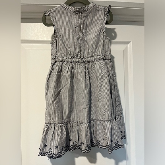H&M girl striped eyelet sundress , size 3-4 - Picture 2 of 7